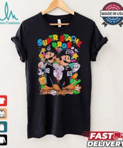 Mario And Luigi Super Stache Bros Baseball Mlb T shirt