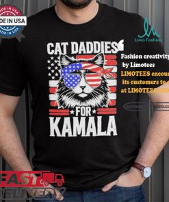 Men Kamala Cat Daddies For Kamala USA Flag Shirt