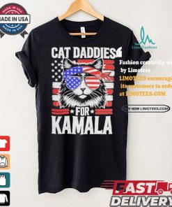 Men Kamala Cat Daddies For Kamala USA Flag Shirt