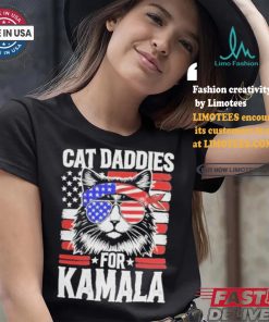 Men Kamala Cat Daddies For Kamala USA Flag Shirt