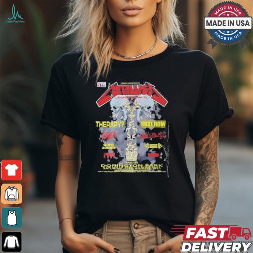 Metallica Since 1996 Anniversary Live Show At Monsters Of Rock In Donington Park De Castle Donington Inglaterra Two Sides Unisex T Shirt