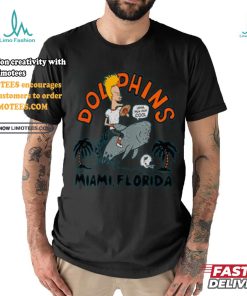 Miami Dolphins NFL x Homage x Beavis and Butt Head Unisex Tri Blend T Shirt