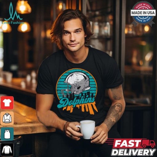 Miami Football team skyline helmet T Shirt