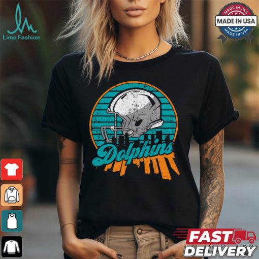 Miami Football team skyline helmet T Shirt