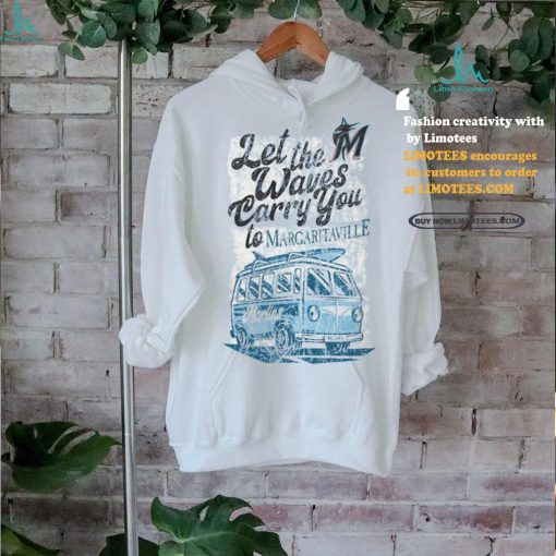 Miami Marlins Margaritaville Bus Waves Graphic T Shirt