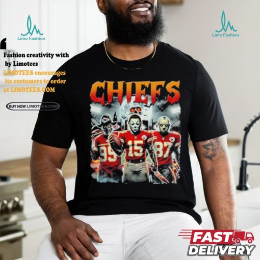 Michael Myers 15 Jason Voorhees 87 Freddy Krueger 99 Kansas City Chiefs Halloween Shirt