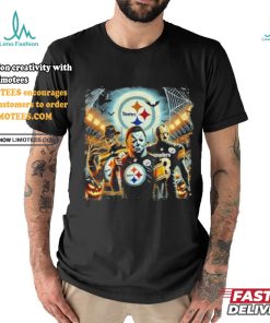 Michael Myers Jason Voorhees Freddy Krueger Pittsburgh Steelers Halloween Shirt