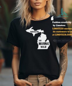 Michigan Map for Harris Walz 2024 T Shirt