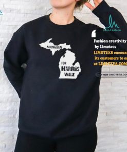Michigan Map for Harris Walz 2024 T Shirt