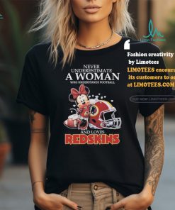 Mickey Mouse Never Underestimate A Woman Who Understands Football And Loves Washington Redskins Shirt