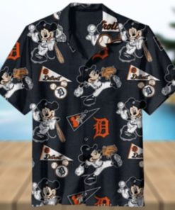 Mickey Play Ball Detroit Tigers Hawaiian Shirt