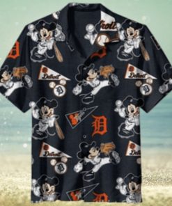 Mickey Play Ball Detroit Tigers Hawaiian Shirt