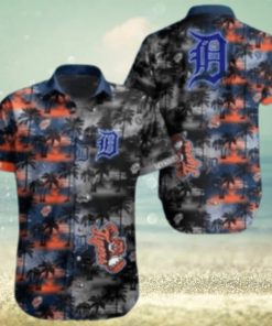 Midnight Palm Detroit Tigers Hawaiian Shirt