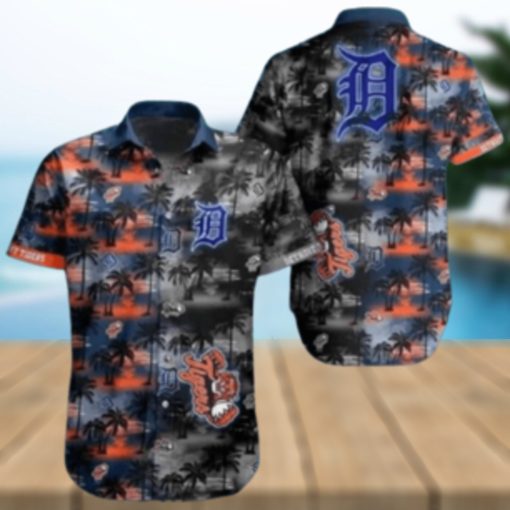 Midnight Palm Detroit Tigers Hawaiian Shirt