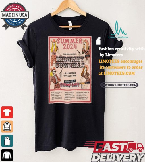 Midnight cowgirls summer tour 2024 poster shirt