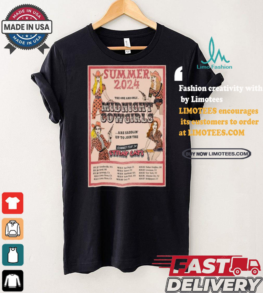 Midnight cowgirls summer tour 2024 poster shirt Midnight cowgirls summer tour 2024 poster shirt