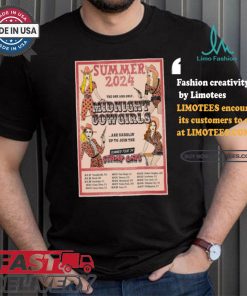 Midnight cowgirls summer tour 2024 poster shirt