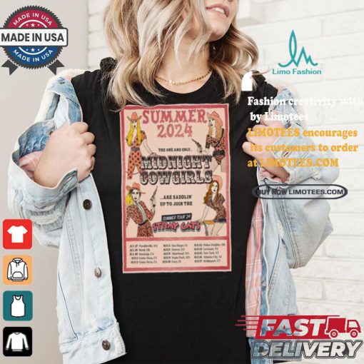 Midnight cowgirls summer tour 2024 poster shirt