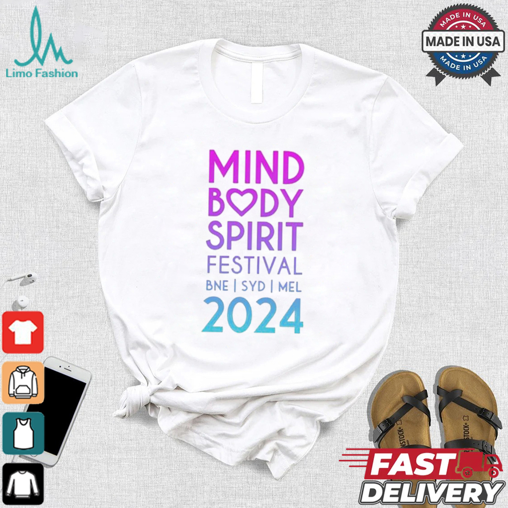 Mind Body Spirit Festival Two Sided Standard Event T shirt Mind Body Spirit Festival Two Sided Standard Event T shirt