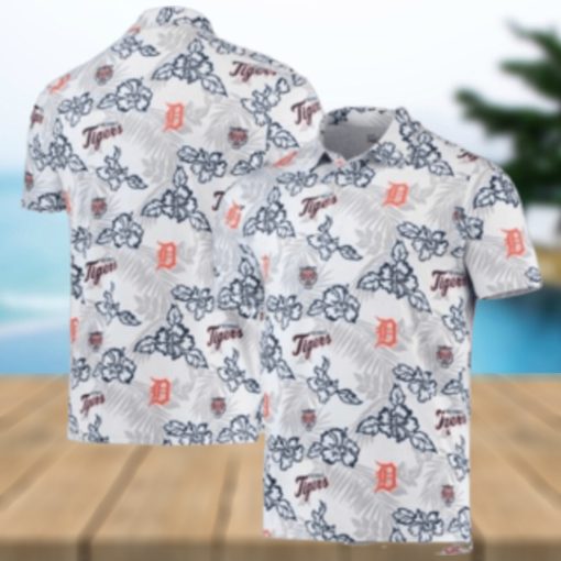 Minimalist Floral Detroit Tigers Tropical Hawaiian Shirt