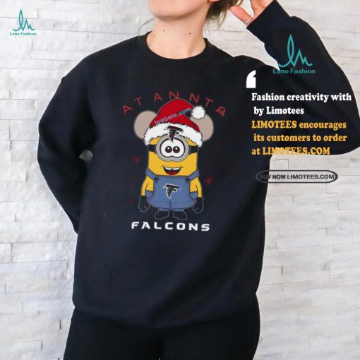 Minion Mouse Spreads Christmas Joy With Falcons Shirt