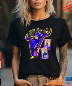Minnesota Vikings 18 Justin Jet Jefferson Retro Graphic Shirt