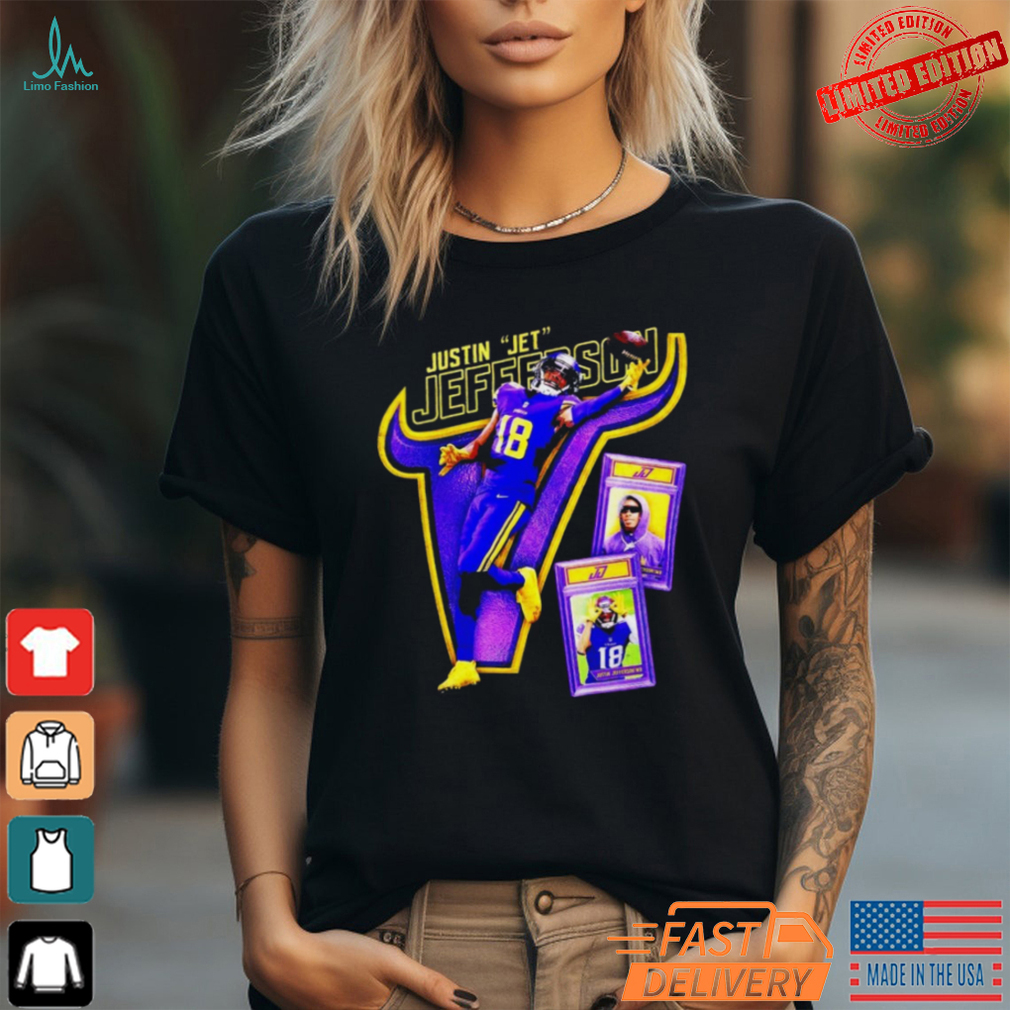 Minnesota Vikings 18 Justin Jet Jefferson Retro Graphic Shirt Minnesota Vikings 18 Justin Jet Jefferson Retro Graphic Shirt