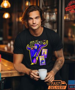 Minnesota Vikings 18 Justin Jet Jefferson Retro Graphic Shirt