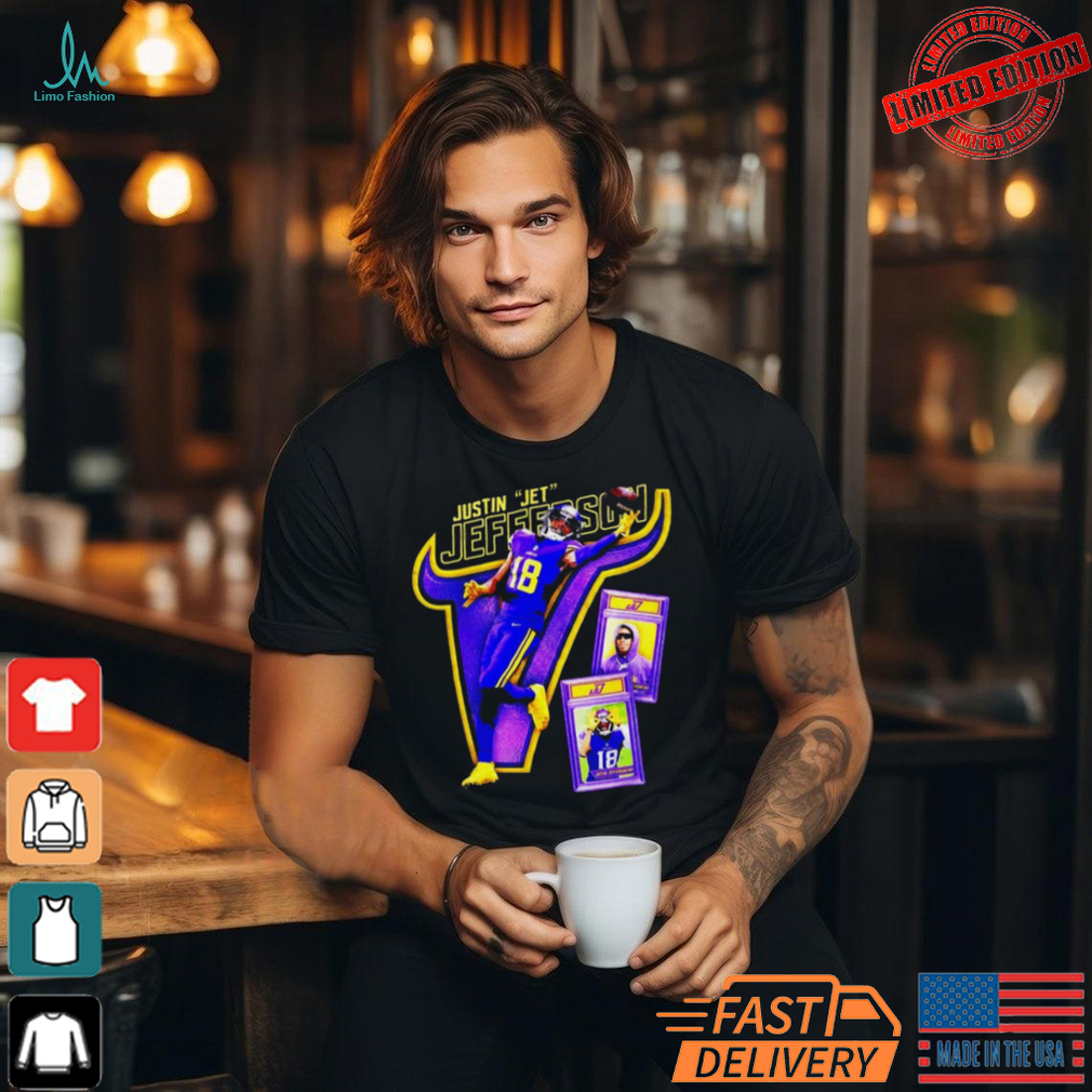 Minnesota Vikings 18 Justin Jet Jefferson Retro Graphic Shirt Minnesota Vikings 18 Justin Jet Jefferson Retro Graphic Shirt