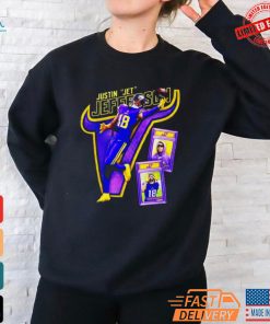 Minnesota Vikings 18 Justin Jet Jefferson Retro Graphic Shirt
