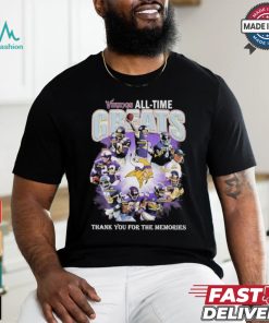 Minnesota Vikings All time Greats Team Thank You For The Memories Signatures Shirt