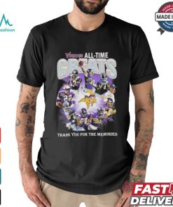 Minnesota Vikings All time Greats Team Thank You For The Memories Signatures Shirt