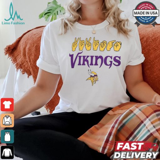 Minnesota Vikings The NFL ASL Collection by Love Sign American Sign Language T Shirt