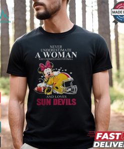 Minnie Mouse x Arizona State Sun Devils Never Underestimate A Woman Who Understands Football And Loves Shirt