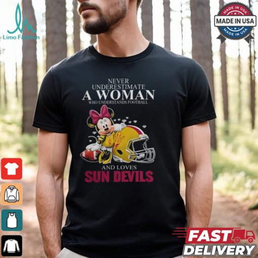 Minnie Mouse x Arizona State Sun Devils Never Underestimate A Woman Who Understands Football And Loves Shirt