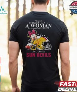 Minnie Mouse x Arizona State Sun Devils Never Underestimate A Woman Who Understands Football And Loves Shirt