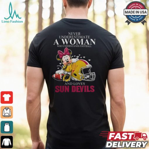 Minnie Mouse x Arizona State Sun Devils Never Underestimate A Woman Who Understands Football And Loves Shirt