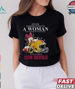 Minnie Mouse x Arizona State Sun Devils Never Underestimate A Woman Who Understands Football And Loves Shirt