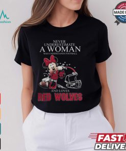 Minnie Mouse x Arkansas State Red Wolves Never Underestimate A Woman Who Understands Football And Loves Shirt