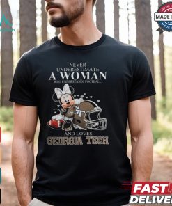 Minnie Mouse x Georgia Tech Yellow Jackets Never Underestimate A Woman Who Understands Football And Loves Shirt