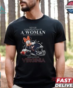 Minnie Mouse x Virginia Cavaliers Never Underestimate A Woman Who Understands Football And Loves Shirt