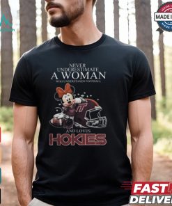 Minnie Mouse x Virginia Tech Hokies Never Underestimate A Woman Who Understands Football And Loves Shirt