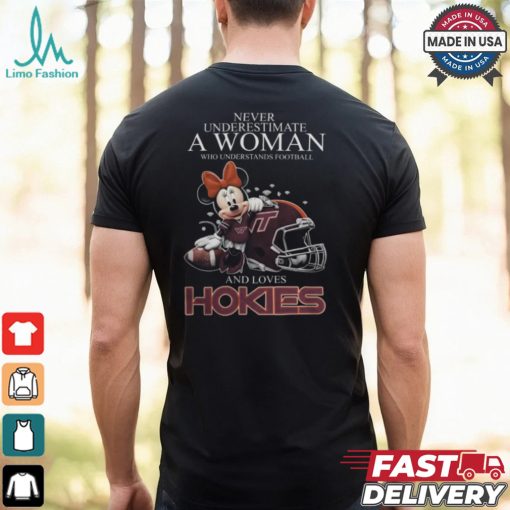 Minnie Mouse x Virginia Tech Hokies Never Underestimate A Woman Who Understands Football And Loves Shirt