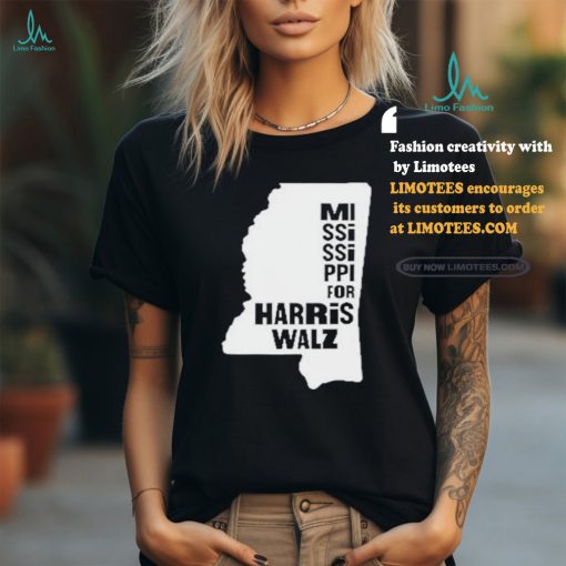 Mississippi Map for Harris Walz 2024 T Shirt