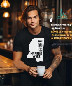 Mississippi Map for Harris Walz 2024 T Shirt