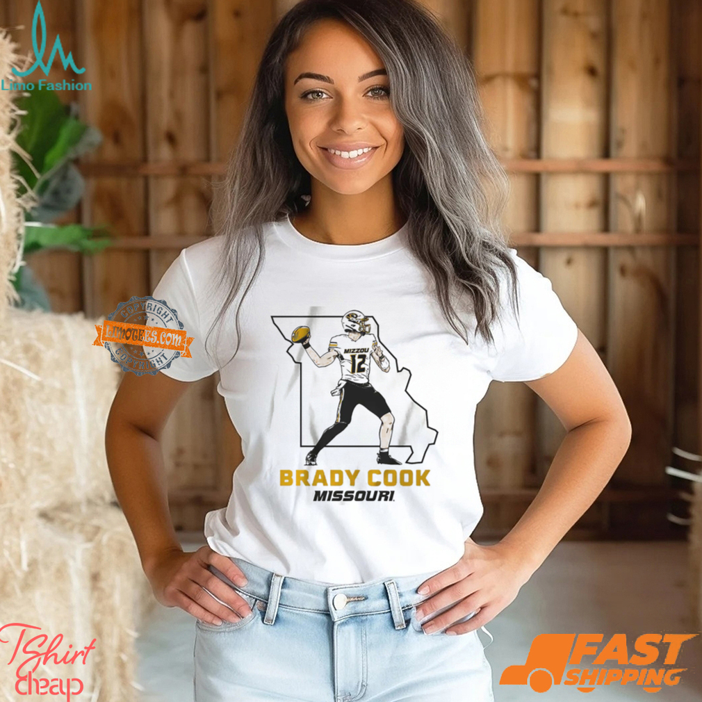 Mizzou Football Brady Cook State Star Pose Shirt Mizzou Football Brady Cook State Star Pose Shirt