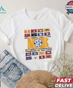 Mizzou Tigers Sec Conference Flags Toughest In The Land T shirt