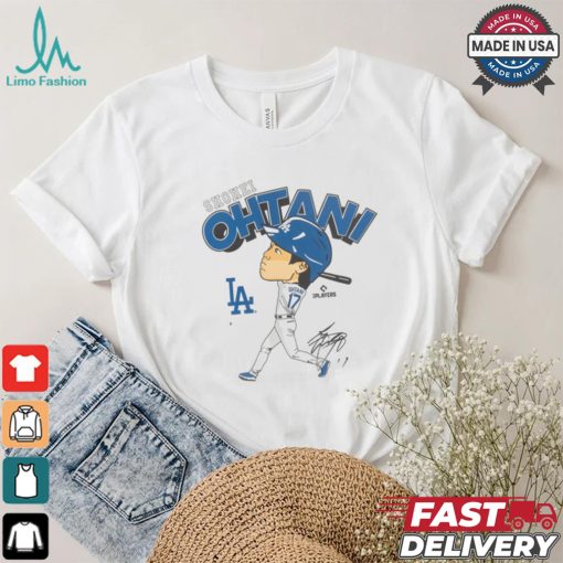 Mlb los angeles dodgers shohei ohtani white short sleeve t shirt