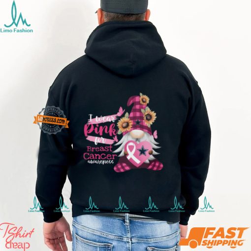 NFL Dallas Cowboys Special Gnomes Flower In October I Wear Pink For Breast Cancer Awareness 2D Shirt