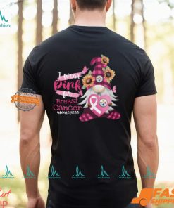 NFL Pittsburgh Steelers Special Gnomes Flower In October I Wear Pink For Breast Cancer Awareness 2D Shirt